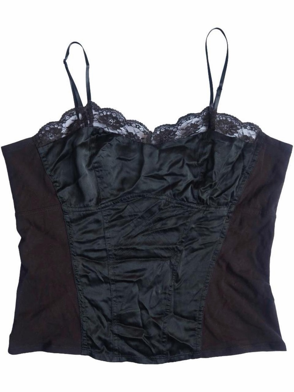 Anne Klein Black Lace-Trim Cami